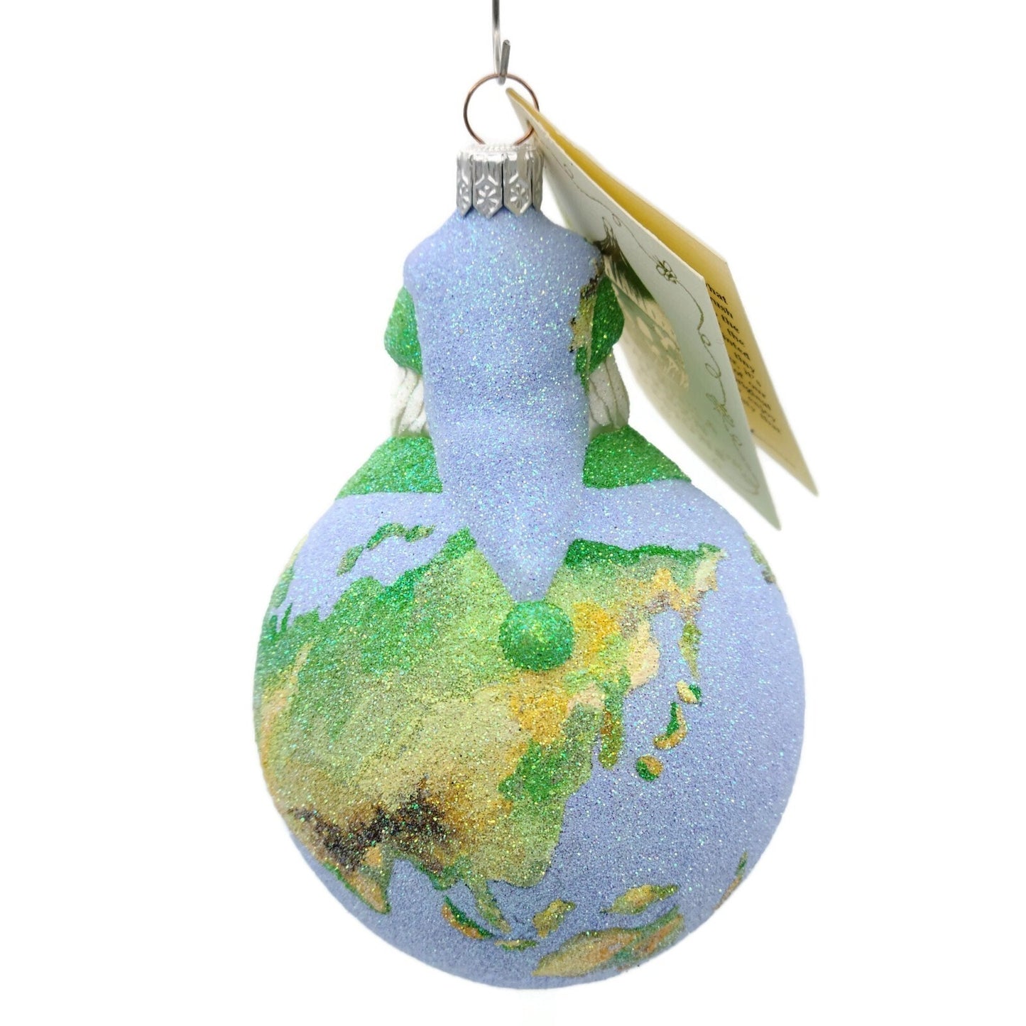 Patricia Breen Ornament Santa du Monde Globe Earth Christmas Holiday Glittered