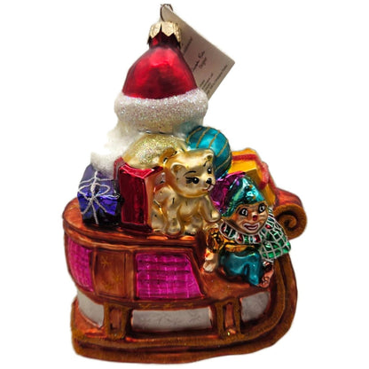 Christopher Radko Heartlight Express Santa Claus Sleigh Toys Ornament 97-250-0