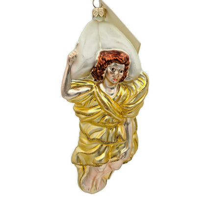 Patricia Breen Annunciation Gabriel Glittered Wings Gold Christmas Tree Ornament