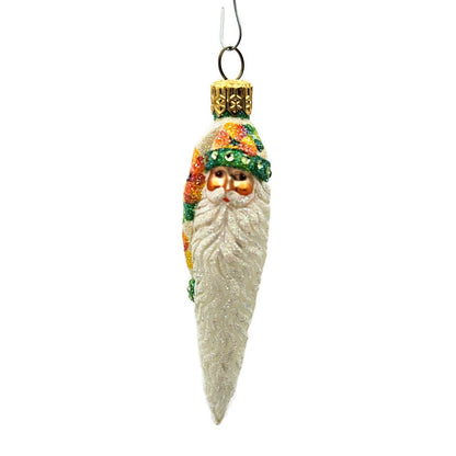 Patricia Breen Stocking Cap Santa Head Nasturtium Spring Christmas Tree Ornament