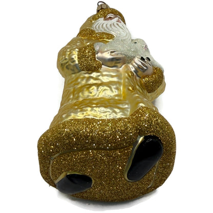 Patricia Breen Lost And Found Gold Santa Claus Lamb Christmas Ornament 2022