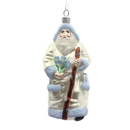 Patricia Breen Santa for Kevin Spring Pearl Blue Christmas Holiday Tree Ornament