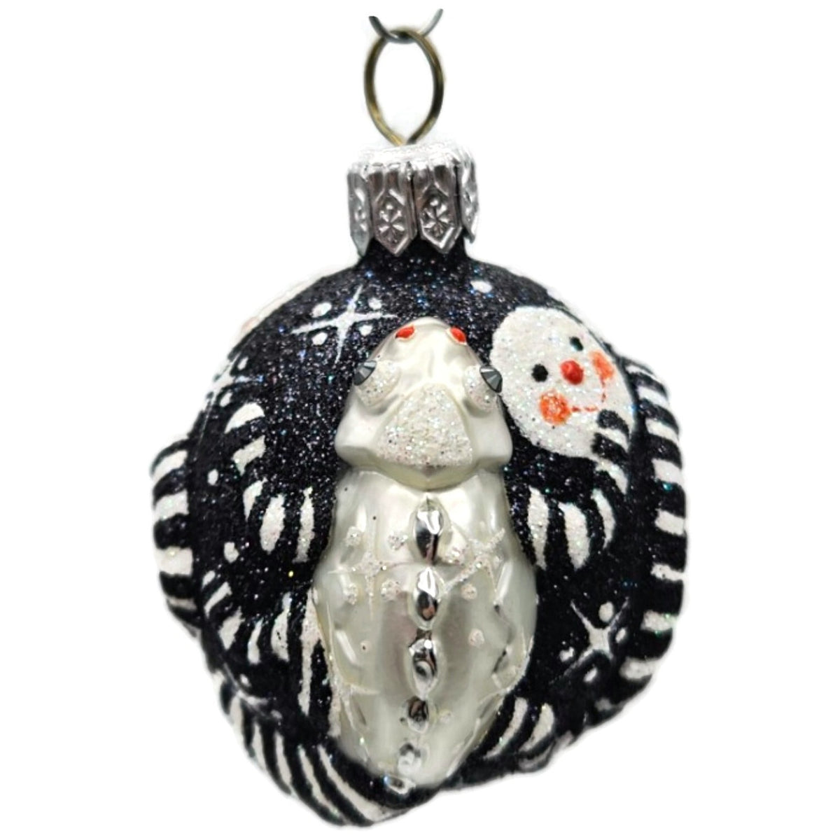 Patricia Breen For James Twice Snow Faces Chameleon Christmas Ornament 2581