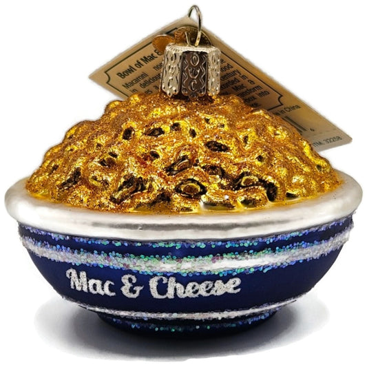 Bowl Of Mac N Cheese Ornament OWC Food Glass Old World Christmas Holiday Decor