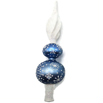 Patricia Breen Miniature Blizzard Finial Light Blue Matte Christmas Tree Topper