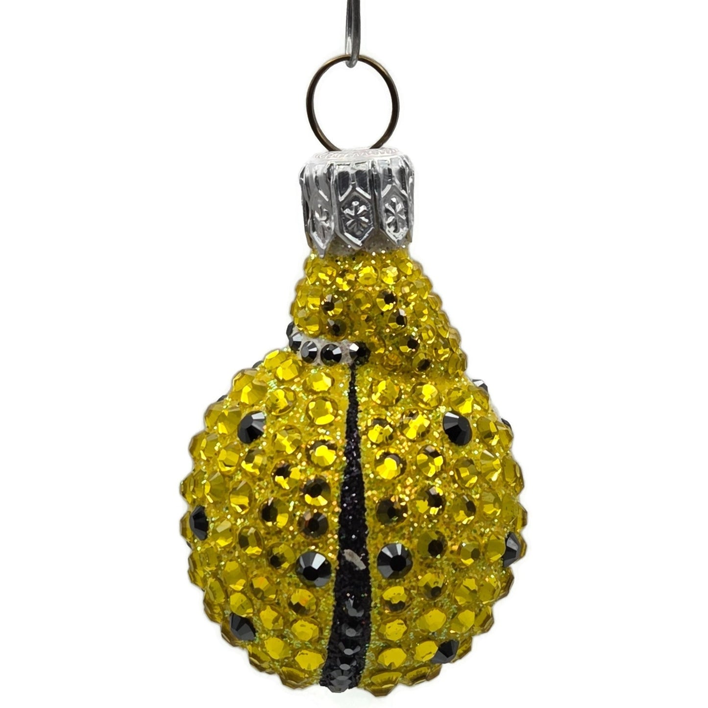 Patricia Breen Ladybug Noel Yellow Jeweled Polka Dots Spring Christmas Ornament