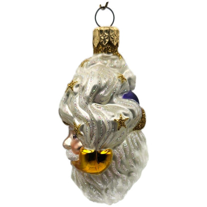 Patricia Breen Miniature Merry Olde Elf Purple Santa Stars Christmas Ornament