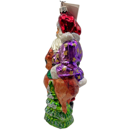 Christopher Radko Santa's Helper Deer Glitter Christmas Tree Ornament 98-206-0