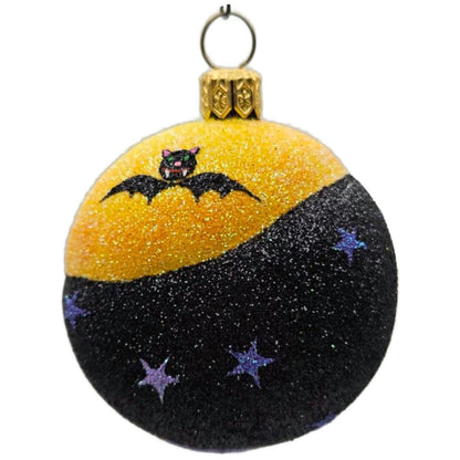Patricia Breen Halloween Witch Medallion Black Orange Bats Christmas Ornament