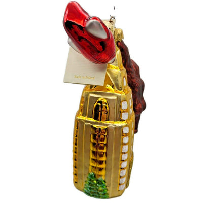 Patricia Breen Manhattan Ape Gold Red Plane King Kong Christmas Tree Ornament