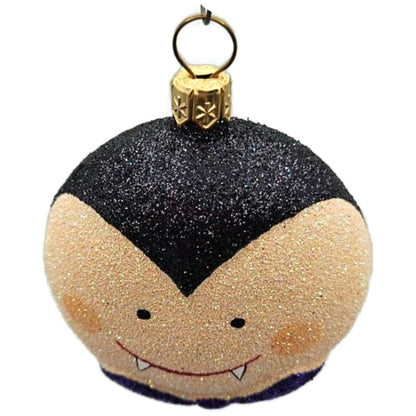 Patricia Breen Dracula Medallion Black Purple Tie Glass Halloween Ornament 2413