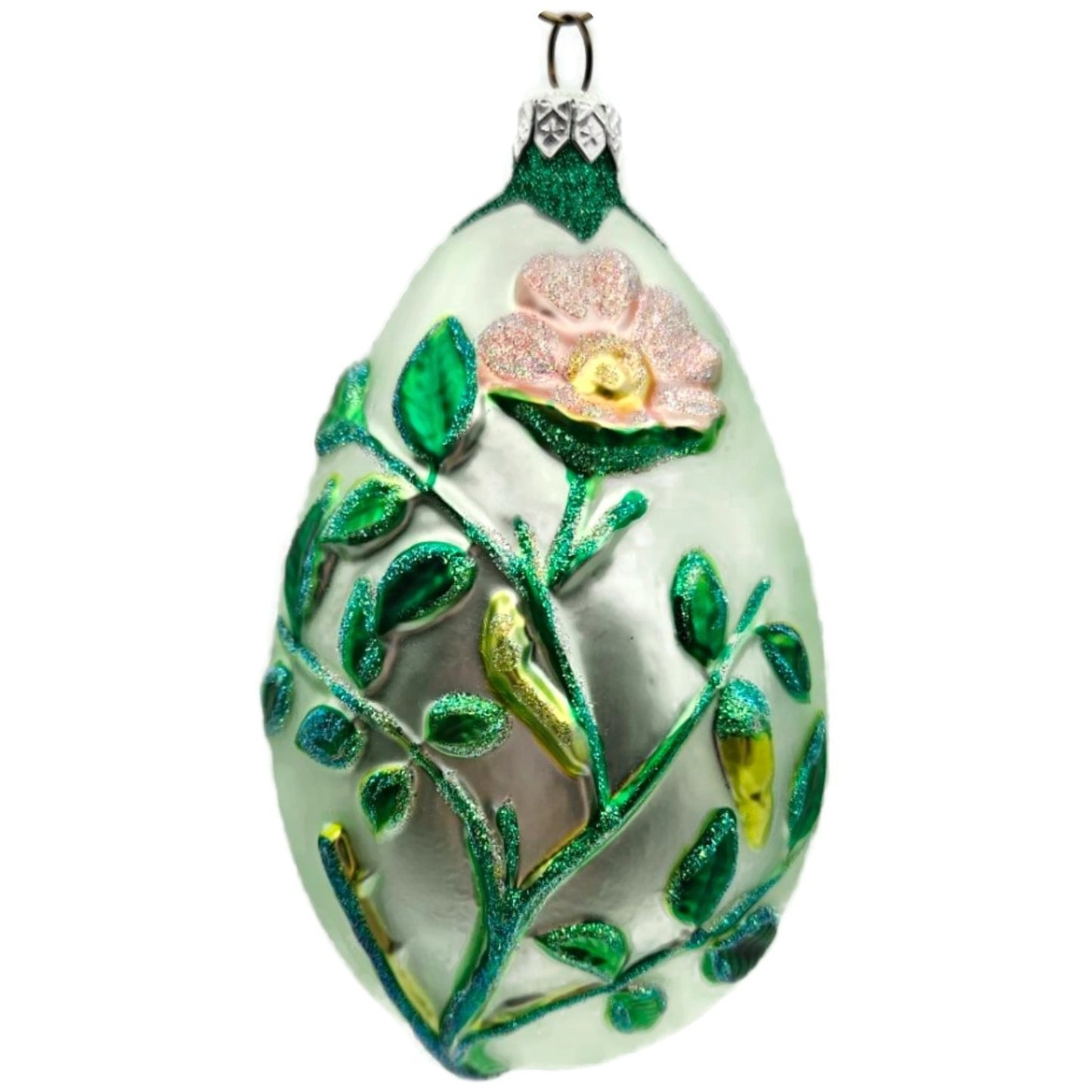 Patricia Breen Chrysalis Egg Insect Green Flowers Easter Christmas Tree Ornament