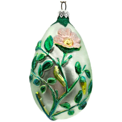 Patricia Breen Chrysalis Egg Insect Green Flowers Easter Christmas Tree Ornament