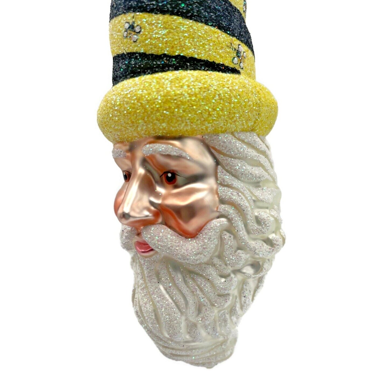 Patricia Breen Sucre Santa Bees Yellow Striped Spring Holiday Tree Ornament