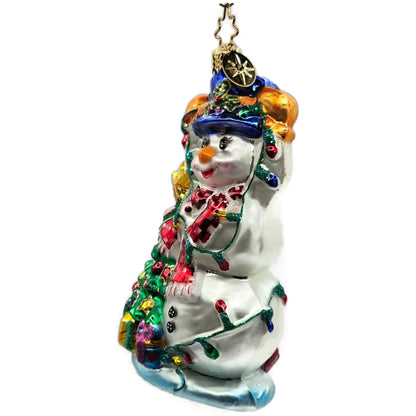 Christopher Radko Tangled Tidings Snowman Christmas Tree Ornament 02-0523-CB