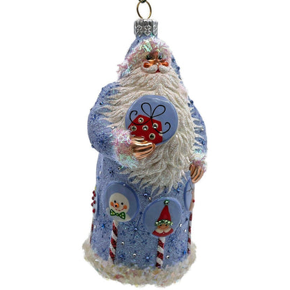Patricia Breen Signet Santa Christmas Icons Peppermint Christmas Tree Ornament