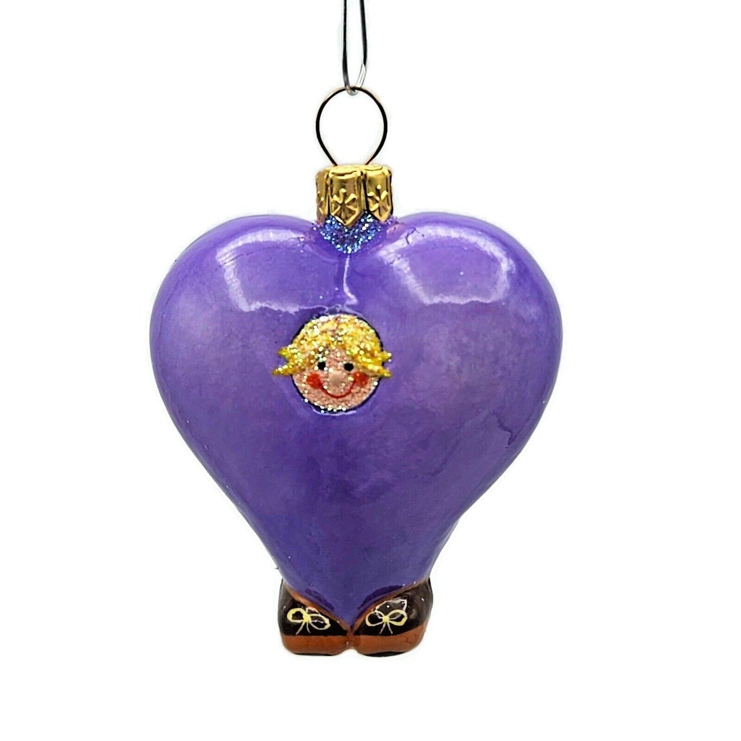Patricia Breen Amour Masquerade Violet Heart Valentines Christmas Tree Ornament