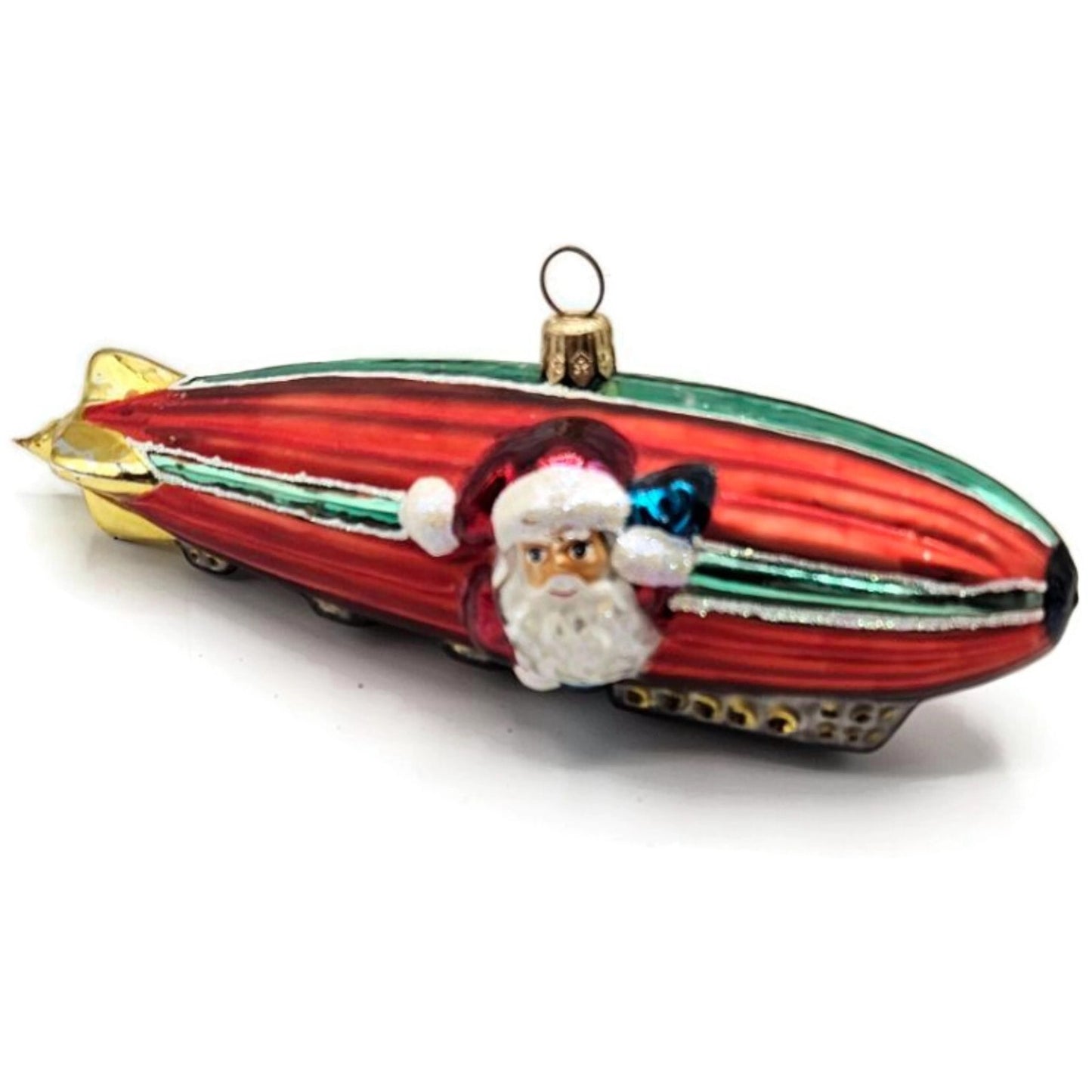 Christopher Radko Zippedee Zeppelin Blimp Santa Claus Christmas Tree Ornament
