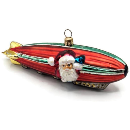 Christopher Radko Zippedee Zeppelin Blimp Santa Claus Christmas Tree Ornament