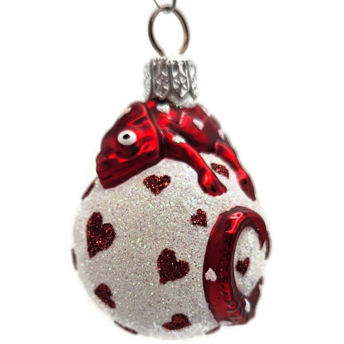 Patricia Breen Miniature Chameleon Surprise Hearts Valentines Christmas Ornament