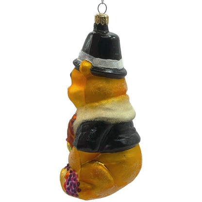 Christopher Radko Thanksgiving Pilgrim Winnie The Pooh Disney Christmas Ornament