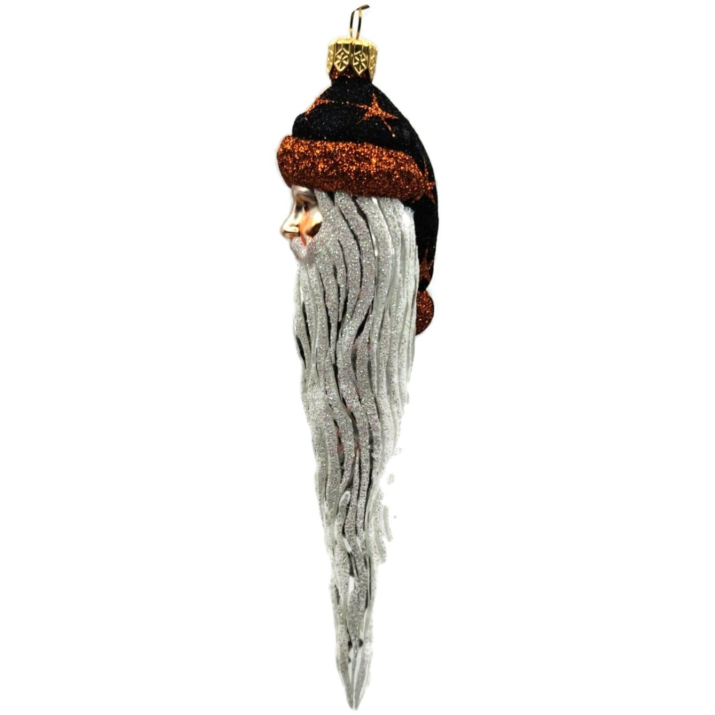 Patricia Breen Santa Icicle Halloween Black Orange Stars Christmas Tree Ornament