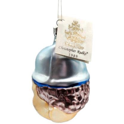 Christopher Radko Charlie Chaplin Hand Blown Glass Christmas Tree Ornament