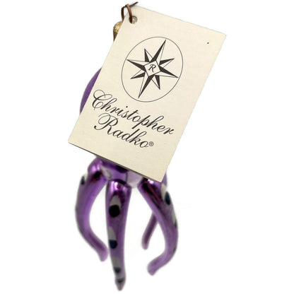 Christopher Radko Maxine Purple Octopus Glass Christmas Ornament 93-240-2
