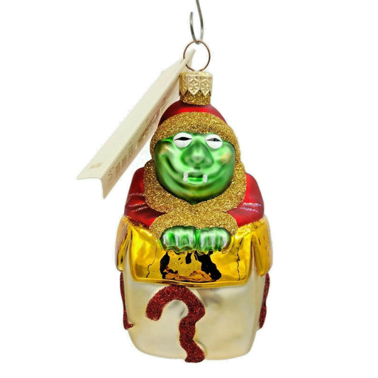 Patricia Breen Mmmonster Present Red Gold Ornament Halloween Monster 9920
