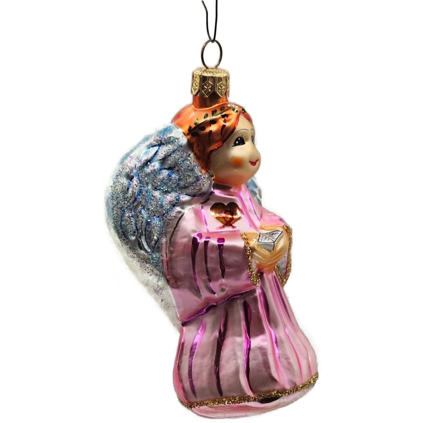 Christopher Radko On Wings Of Hope Angel Pink 1995 Christmas Tree Ornament