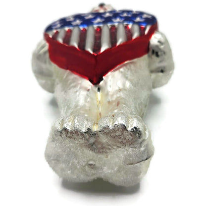 Christopher Radko Liberty Bear Patriotic Heart USA Christmas Ornament 98-205-0