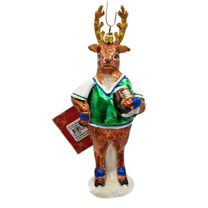 Juliska Country Estate Reindeer Games Blitzen Football Christmas Tree Ornament