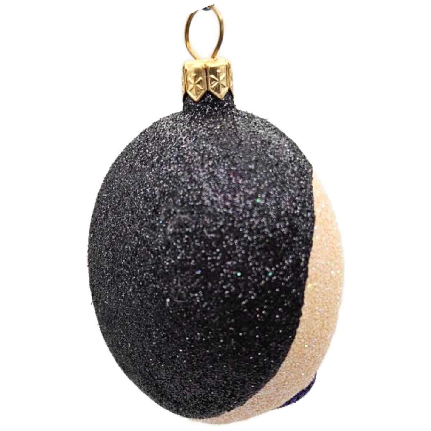 Patricia Breen Dracula Medallion Black Purple Tie Glass Halloween Ornament 2413