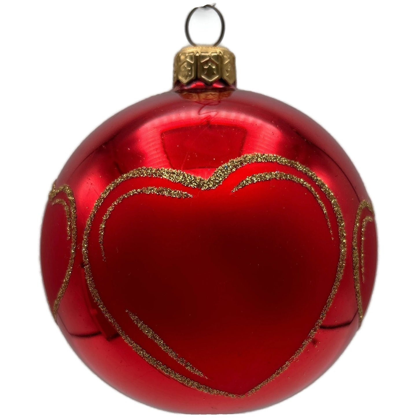 Christopher Radko Red Hearts Valentines Orb Christmas Tree Ornament