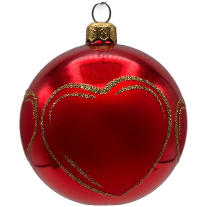 Christopher Radko Red Hearts Valentines Orb Christmas Tree Ornament