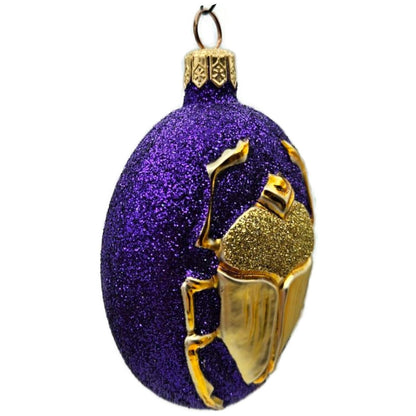 Patricia Breen Cleopatras Scarab Purple Gold Bug Glass Halloween Ornament 9709