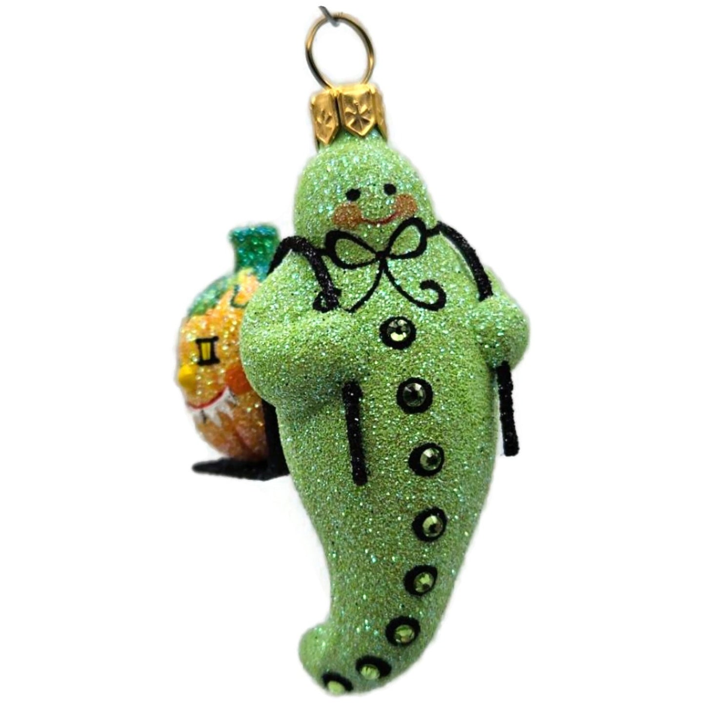 Patricia Breen Halloween Delivery Green Frankenstein Orange Christmas Ornament