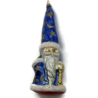 Christopher Radko Magic Munchkin Moon Wizard Blue Star Christmas Ornament 96-240