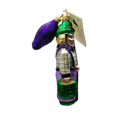 Patricia Breen Fisherboy and Fish Purple Summer Nautical Christmas Tree Ornament