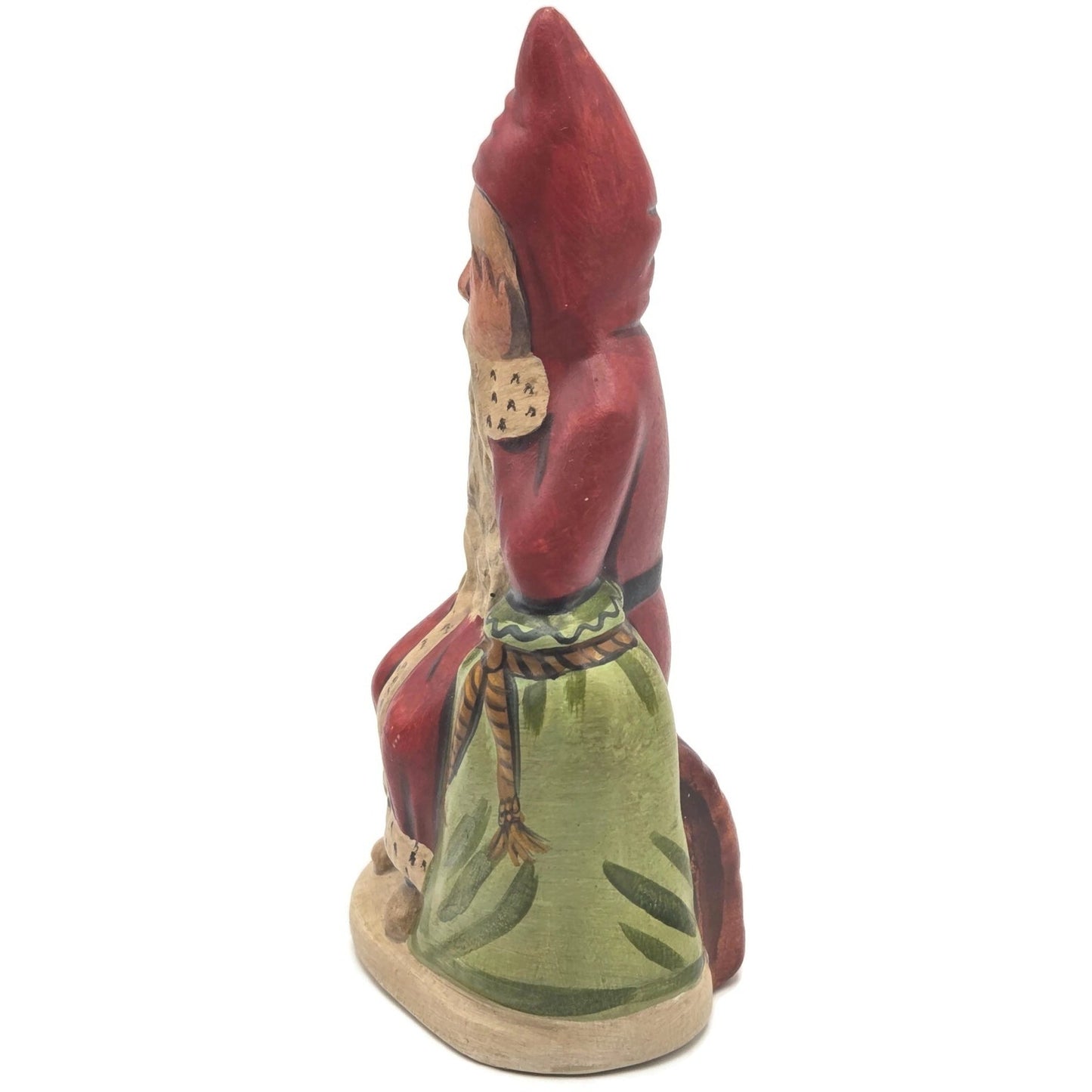 VaillancourtThe OY VEY Father Christmas on a Log Folk Art Christmas Figurine