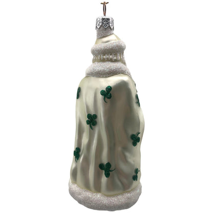 Patricia Breen Santa of the North Pearl Green Shamrocks St. Patrick's Ornament