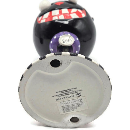 Department 56 Halloween Google Eye Black Cat Goblet Ceramic Candy Dish Party