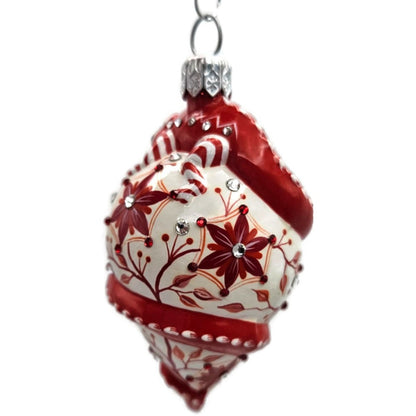 Patricia Breen Topping Chameleon Chinoiserie Red Spring Christmas Tree Ornament