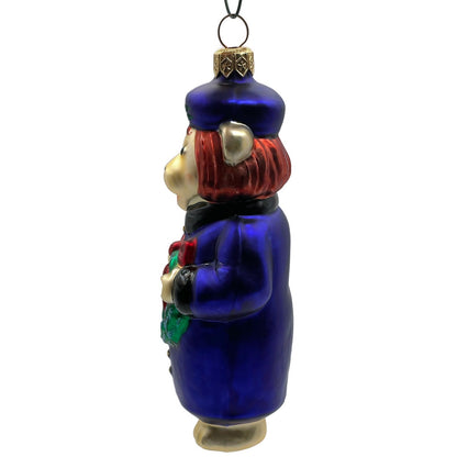 Patricia Breen Mama Bear Blue Hat Coat Holly Wreath Christmas Tree Ornament