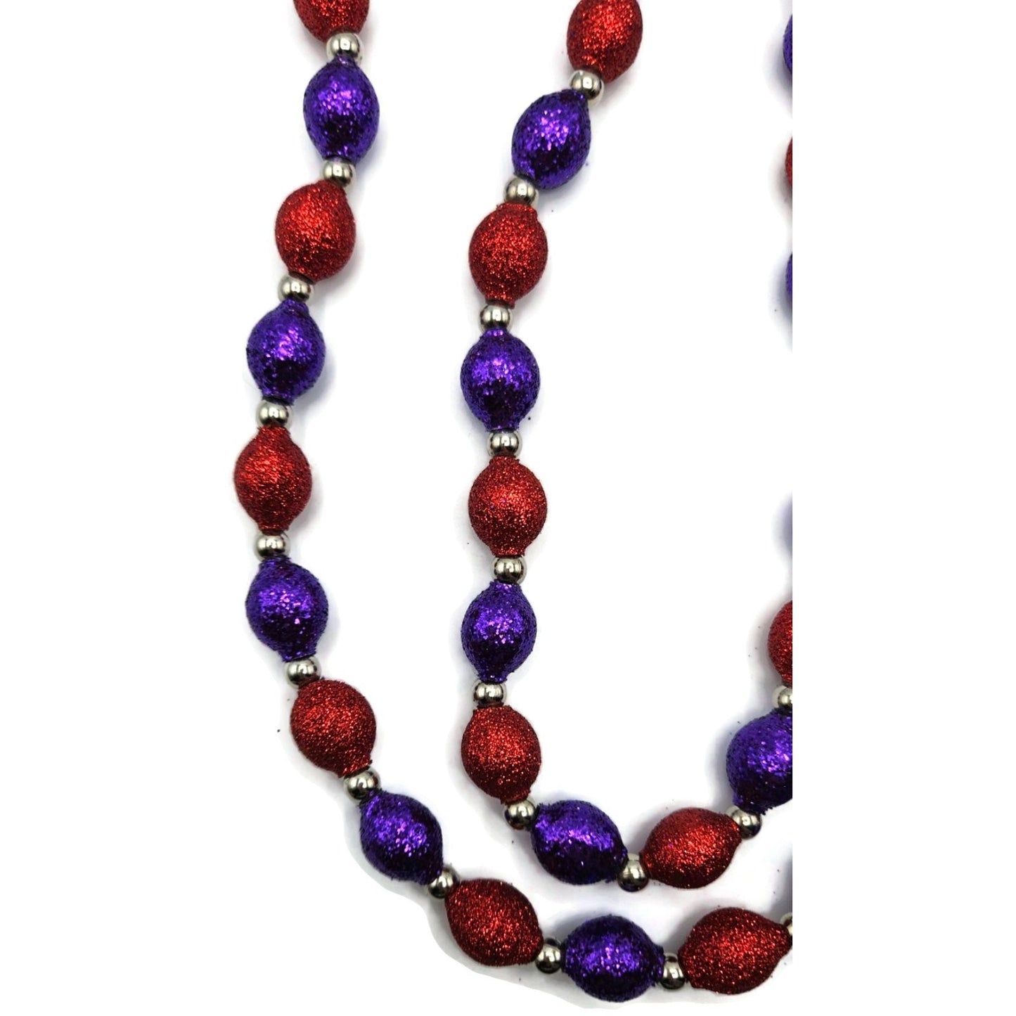 Patricia Breen Garland 2-Decorate Red Purple Beaded Christmas Halloween Ornament