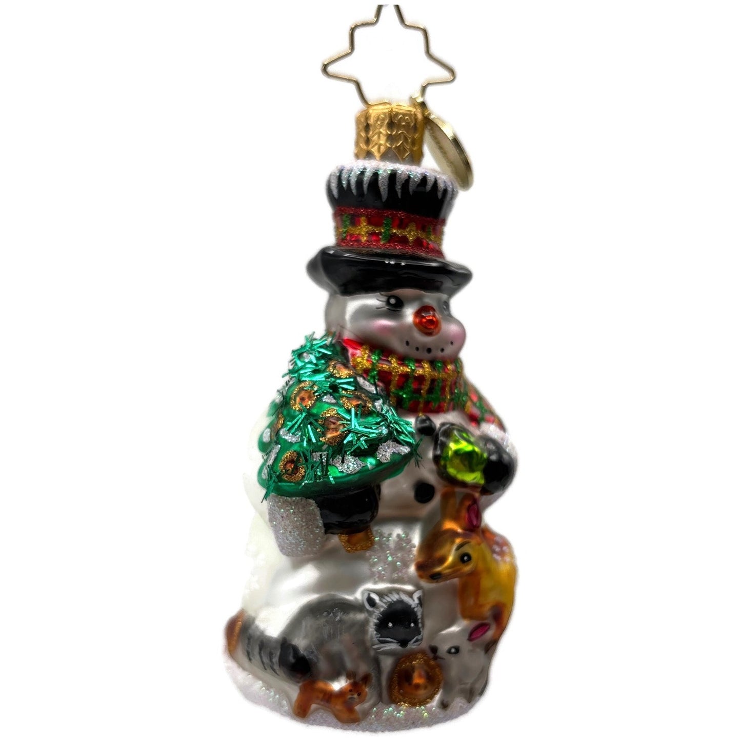 Christopher Radko Feast For Friends Reindeer Snowman Christmas Ornament 1018481