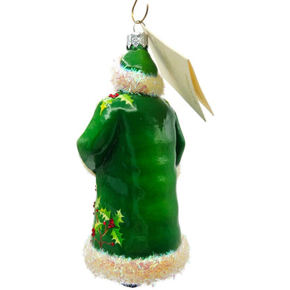 Patricia Breen Aberdeen Claus Jeweled Argyle Green Christmas Tree Ornament