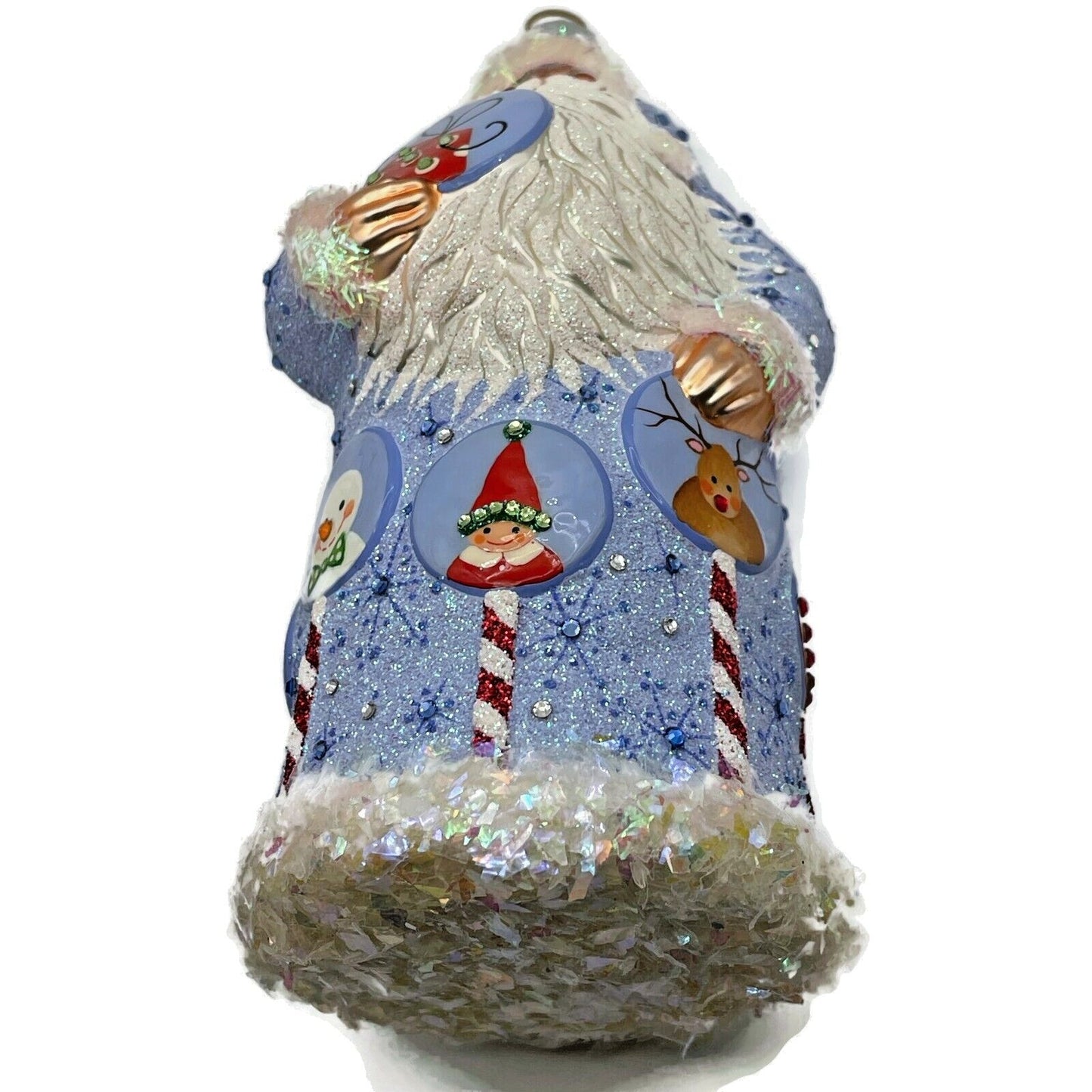 Patricia Breen Signet Santa Christmas Icons Peppermint Christmas Tree Ornament