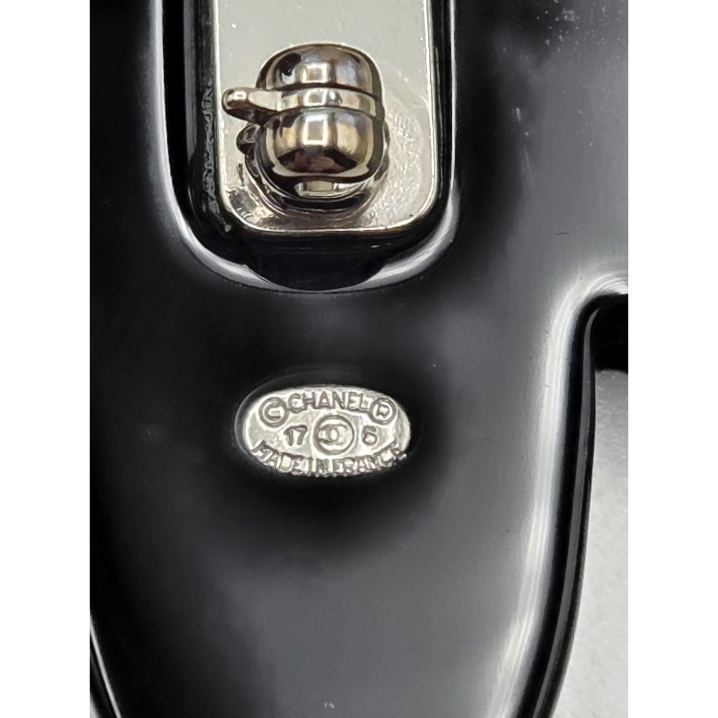 Chanel Rocket Brooch 17S A89416 Space Ship Pin Black Red Grey Glitter Rare Resin