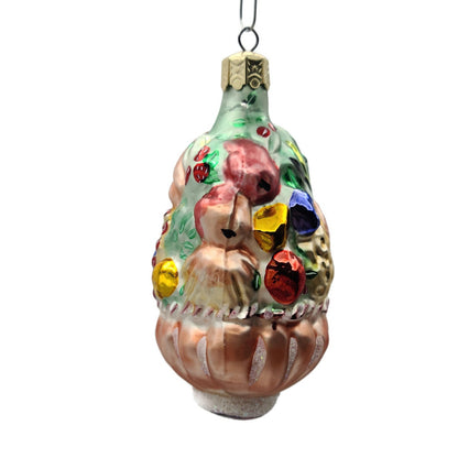Christopher Radko Harvest Basket Fall Vegetables Fruit Christmas Ornament 94-233